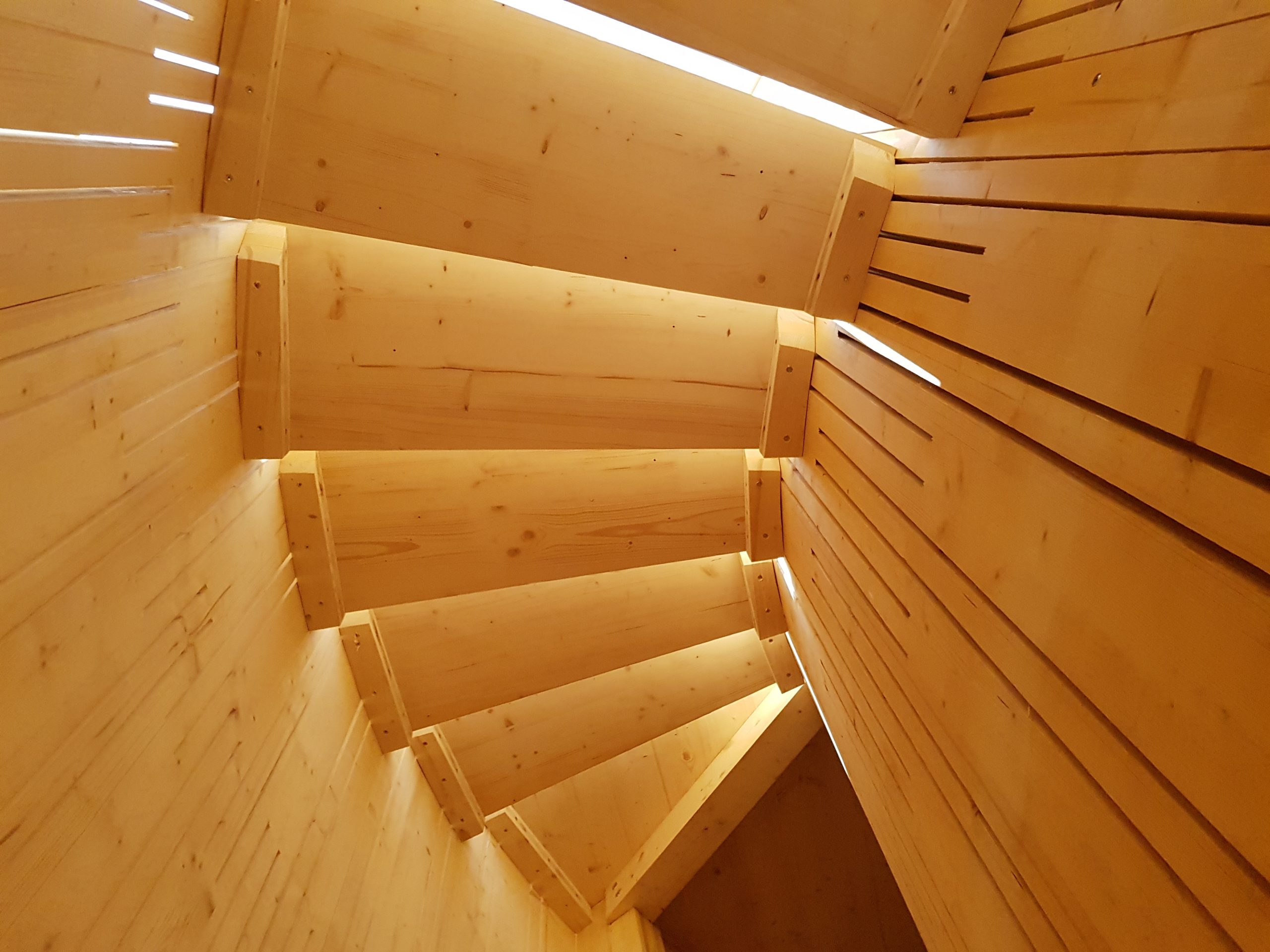 Escalier bois courbe